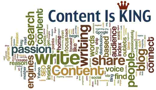 Content is King. Content King. Be content with.